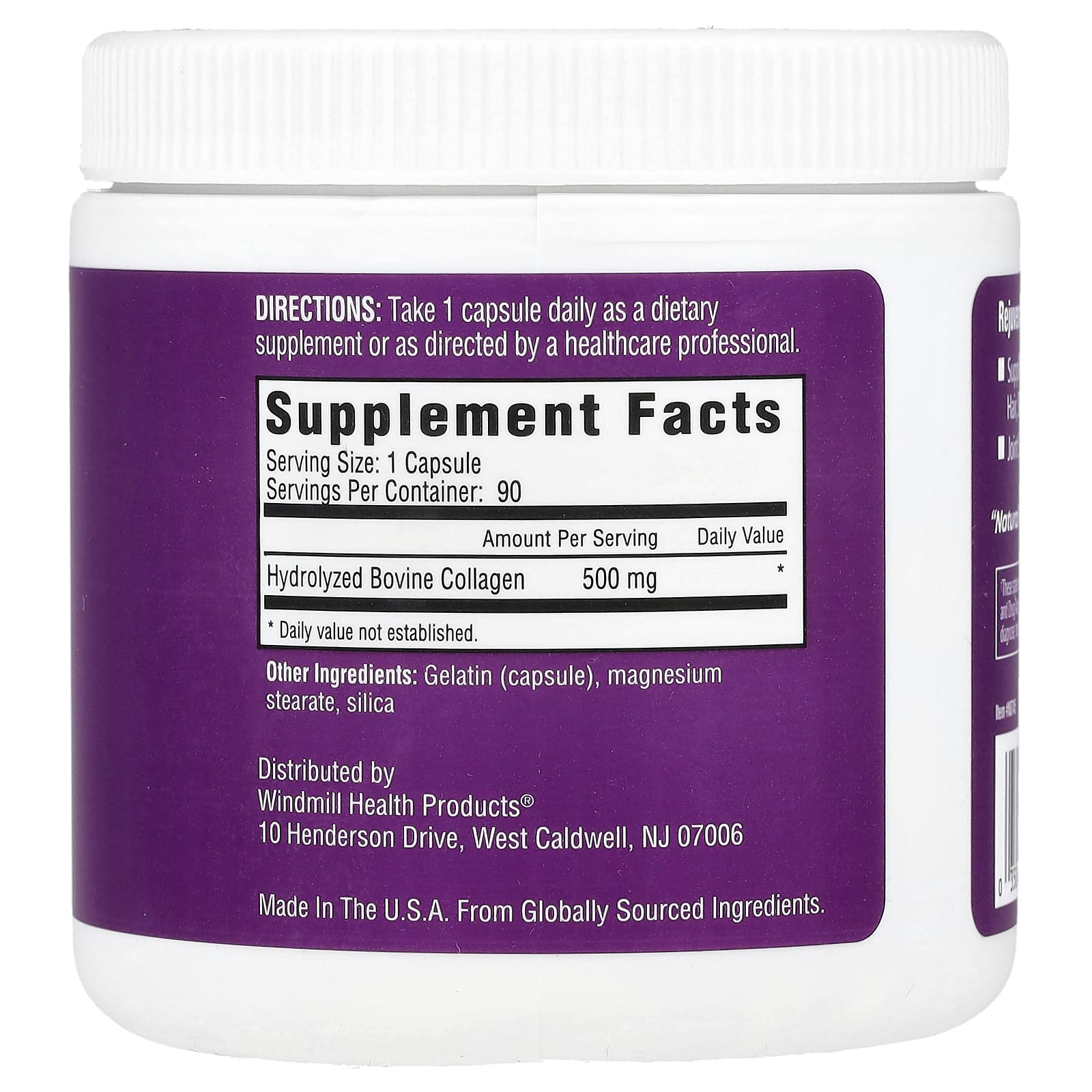 Rejuvicare, Super Collagen, 500 mg, 90 Cápsulas - Imagem 2