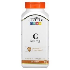 21st Century, Vitamina C, 500 mg, 250 Comprimidos