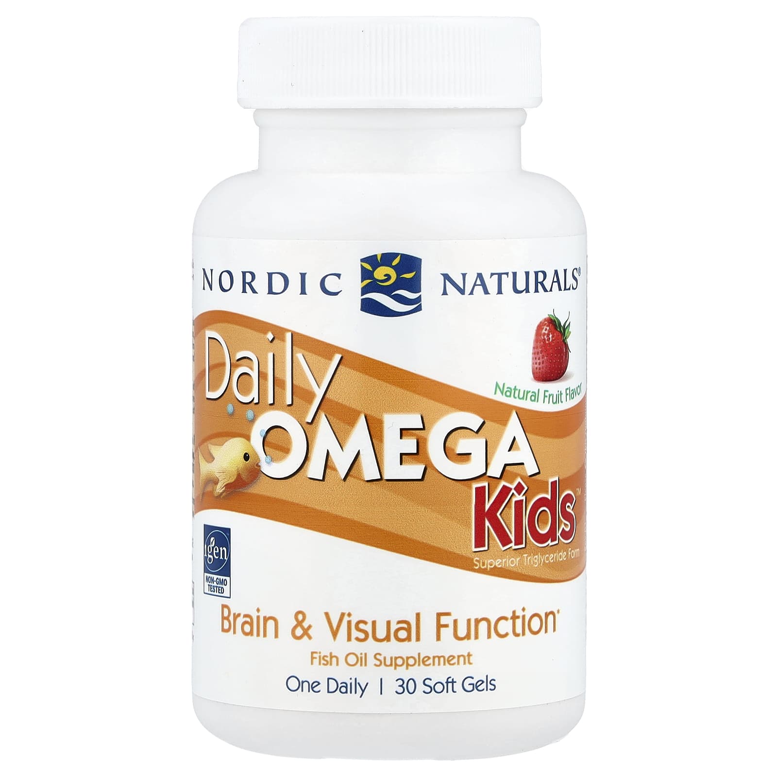 Nordic Naturals, Daily Omega Kids™, Frutas Naturais, 30 Cápsulas Softgel