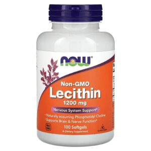 NOW Foods, Lecitina Não OGM, 100 Cápsulas Softgel