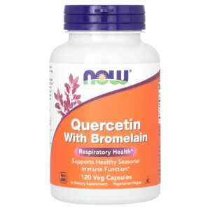 NOW Foods, Quercetina com Bromelaína, 120 Cápsulas Vegetais