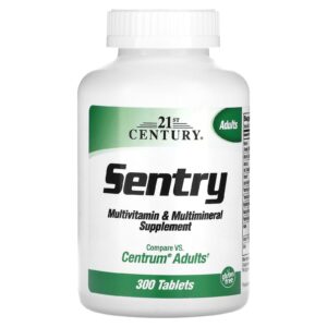 21st Century, Sentry, Suplemento Multivitamínico e Multimineral para Adultos, 300 Comprimidos