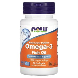 NOW Foods, Óleo de Peixe Ômega-3, 1.000 mg, 30 Cápsulas Softgel