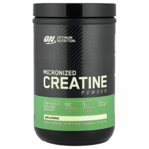 Optimum Nutrition, Creatina em pó micronizada, Sem sabor, 1,32 lb (600 g)