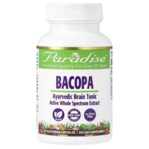 Paradise Herbs, Bacopa, 60 Cápsulas Vegetarianas (250 mg por Cápsula)