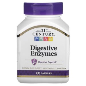 21st Century, Enzimas Digestivas, 60 Cápsulas
