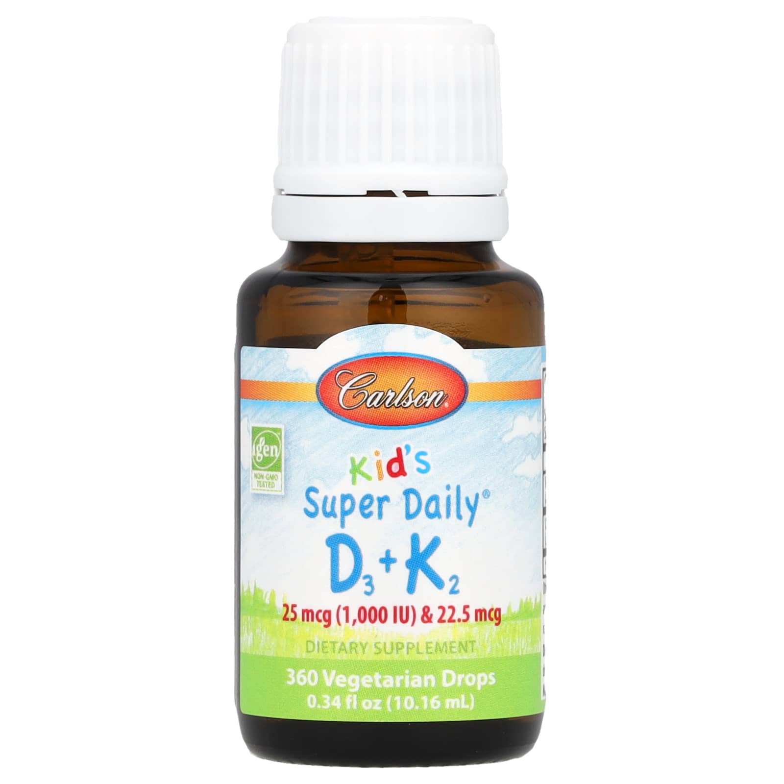 Carlson, Infantil, Super Daily D3 + K2, 25 mcg (1.000 UI) e 22,5 mcg, 0,34 fl oz (10,16 ml) - Imagem 3