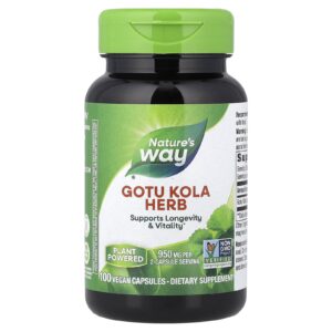 Nature's Way, Erva Gotu Kola, 100 Cápsulas Veganas (475 mg por Cápsula)