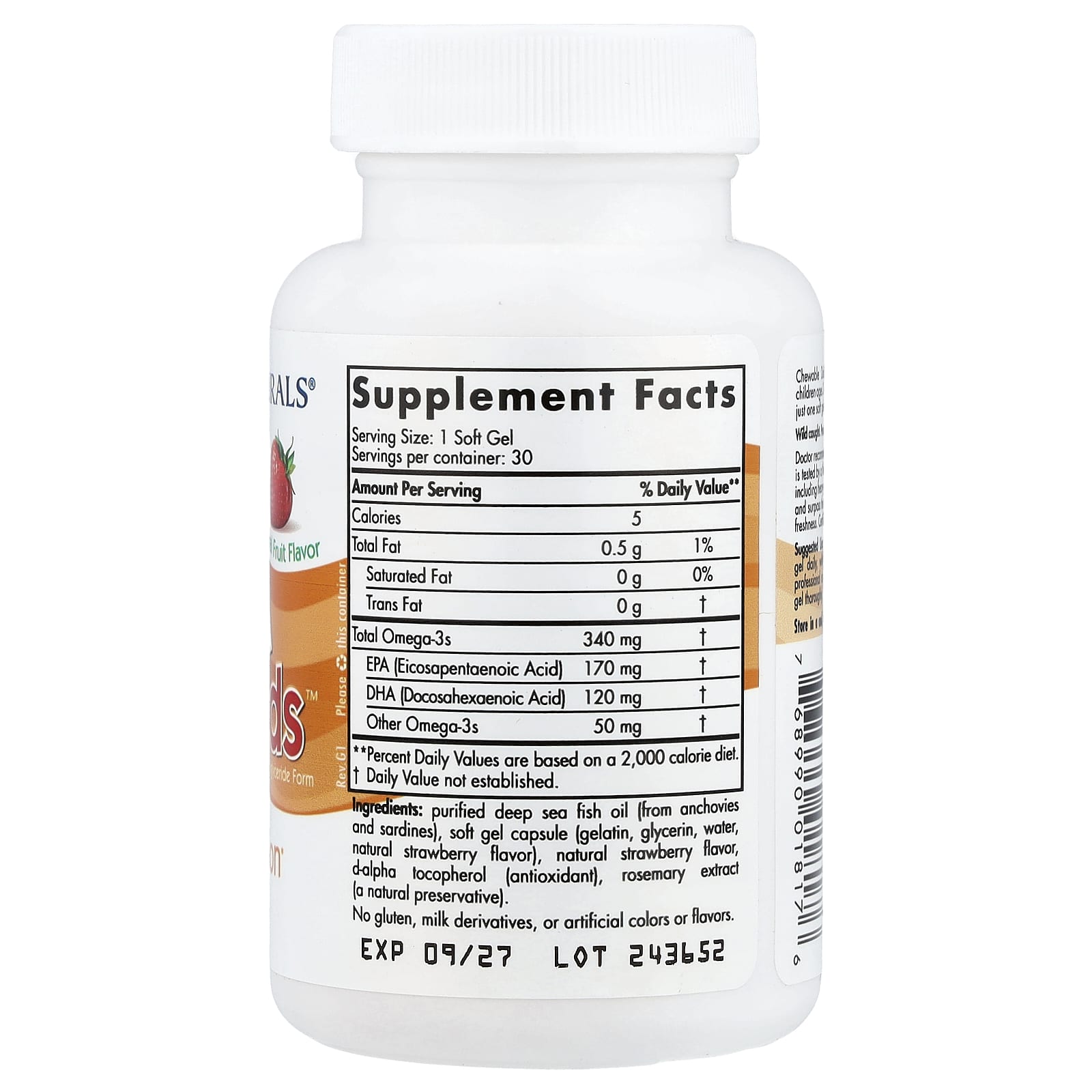 Nordic Naturals, Daily Omega Kids™, Frutas Naturais, 30 Cápsulas Softgel - Imagem 2