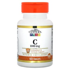 21st Century, Vitamina C, 1.000 mg, 60 Comprimidos