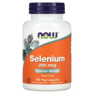 NOW Foods, Selênio, 200 mcg, 180 Cápsulas Vegetais