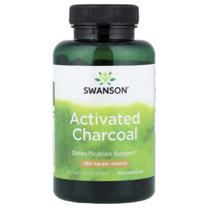 Swanson, Carvão Ativado, 260 mg, 120 Cápsulas