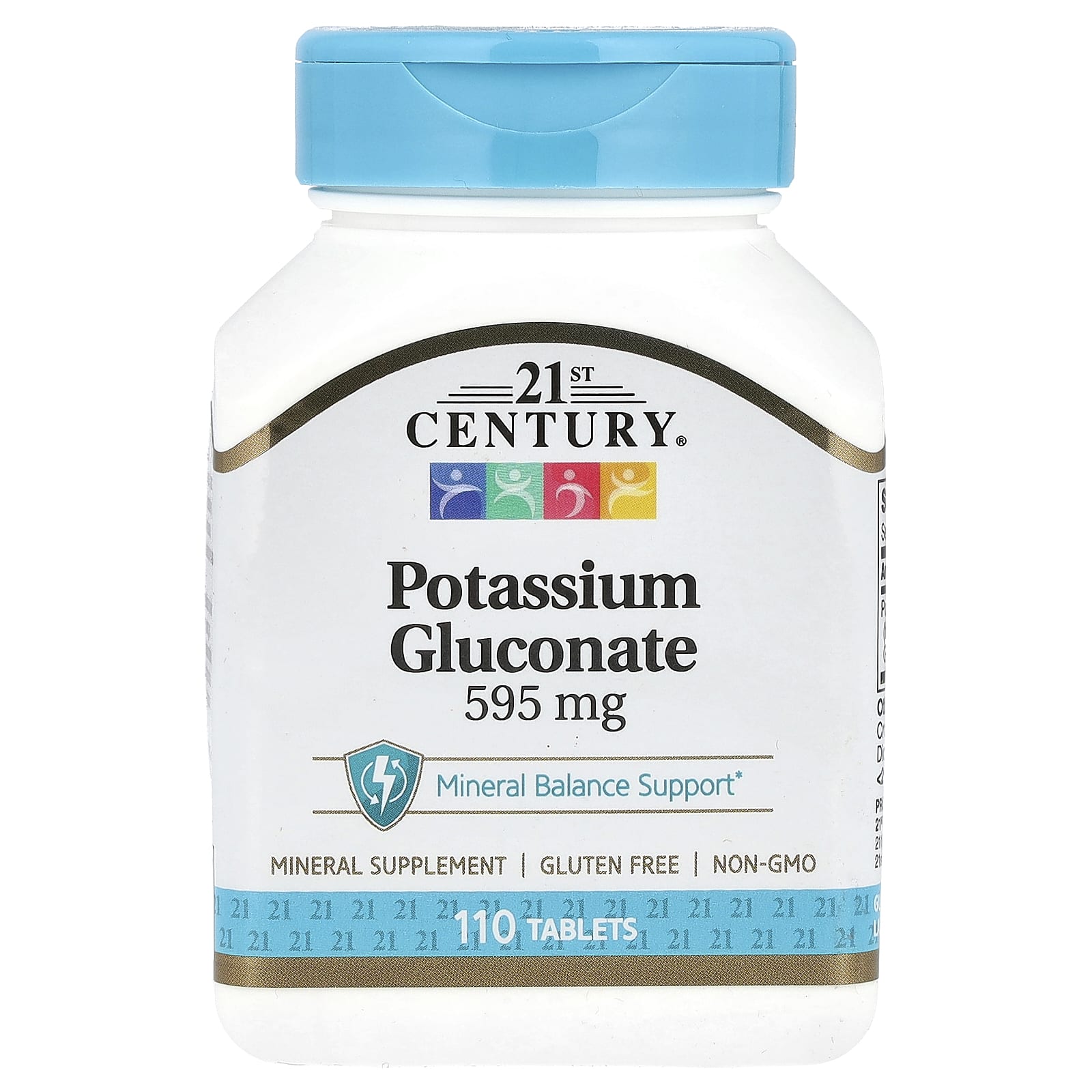 21st Century, Gluconato de Potássio, 595 mg, 110 Comprimidos