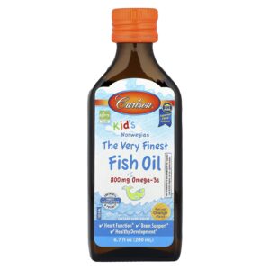 Carlson, Kid's, Norwegian, The Very Finest Fish Oil, Sabor Natural de Laranja, 200 ml (6,7 fl oz), (2.300 mg por Dose)