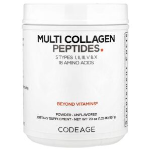 Codeage, Peptídeos de Multicolágeno em Pó, Sem Sabor, 567 g (20 oz)
