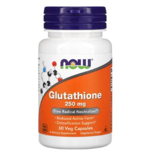 NOW Foods, Glutationa, 250 mg, 60 Cápsulas Vegetais