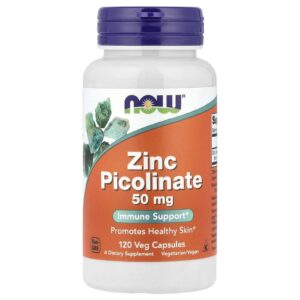NOW Foods, Picolinato de Zinco, 50 mg, 120 Cápsulas Vegetais