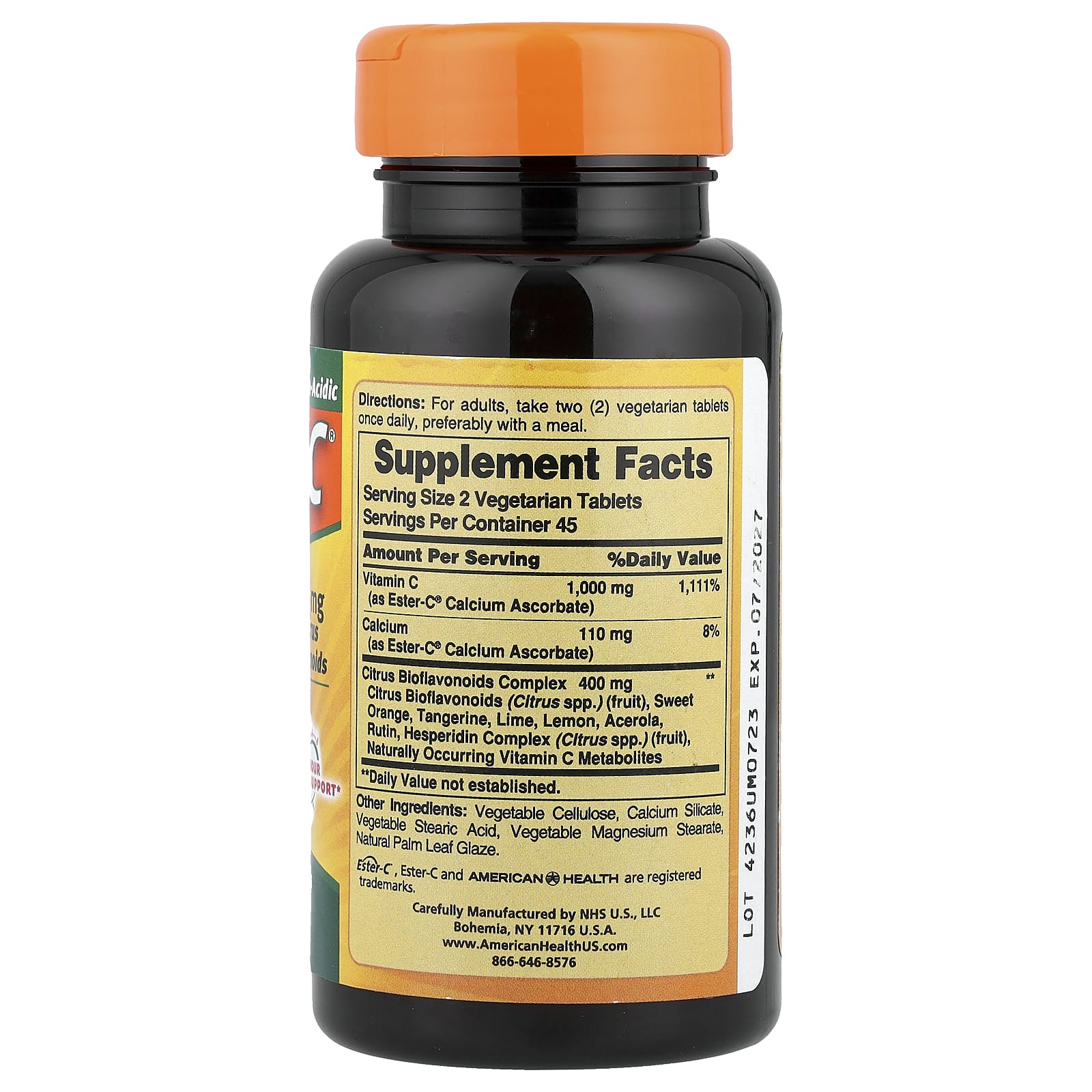 American Health, Ester-C® com Bioflavonoides Cítricos, 90 Comprimidos Vegetarianos - Imagem 2