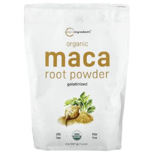 Micro Ingredients, Raiz de Maca-Peruana Orgânica em Pó, 907 g (2 lb)