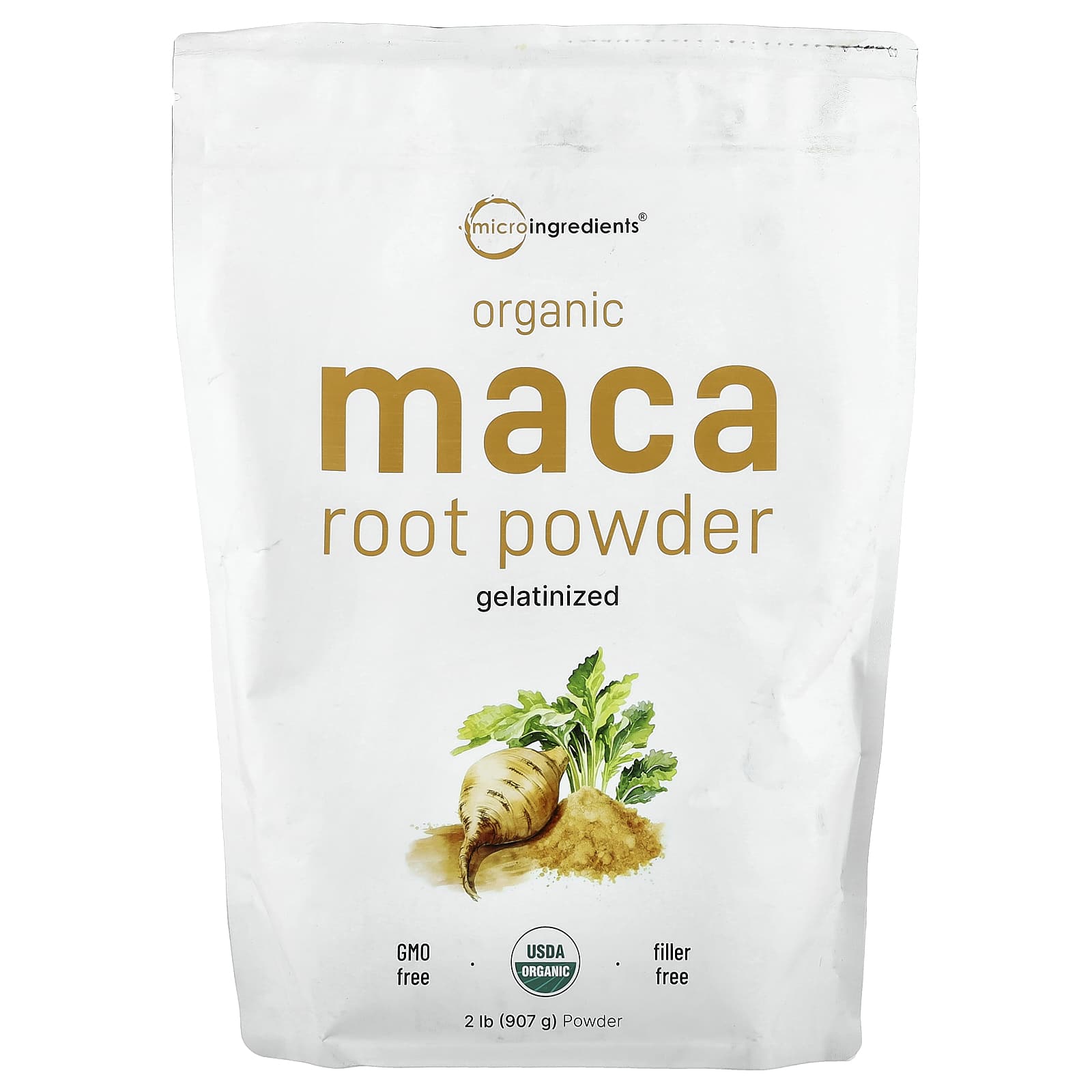 Micro Ingredients, Raiz de Maca-Peruana Orgânica em Pó, 907 g (2 lb)