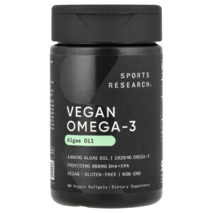 Sports Research, Ômega-3 Vegana, 60 Cápsulas Softgel Vegetais