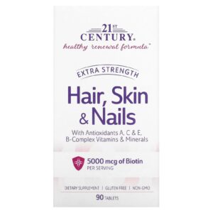 21st Century, Cabelo, Pele e Unhas, 90 Comprimidos