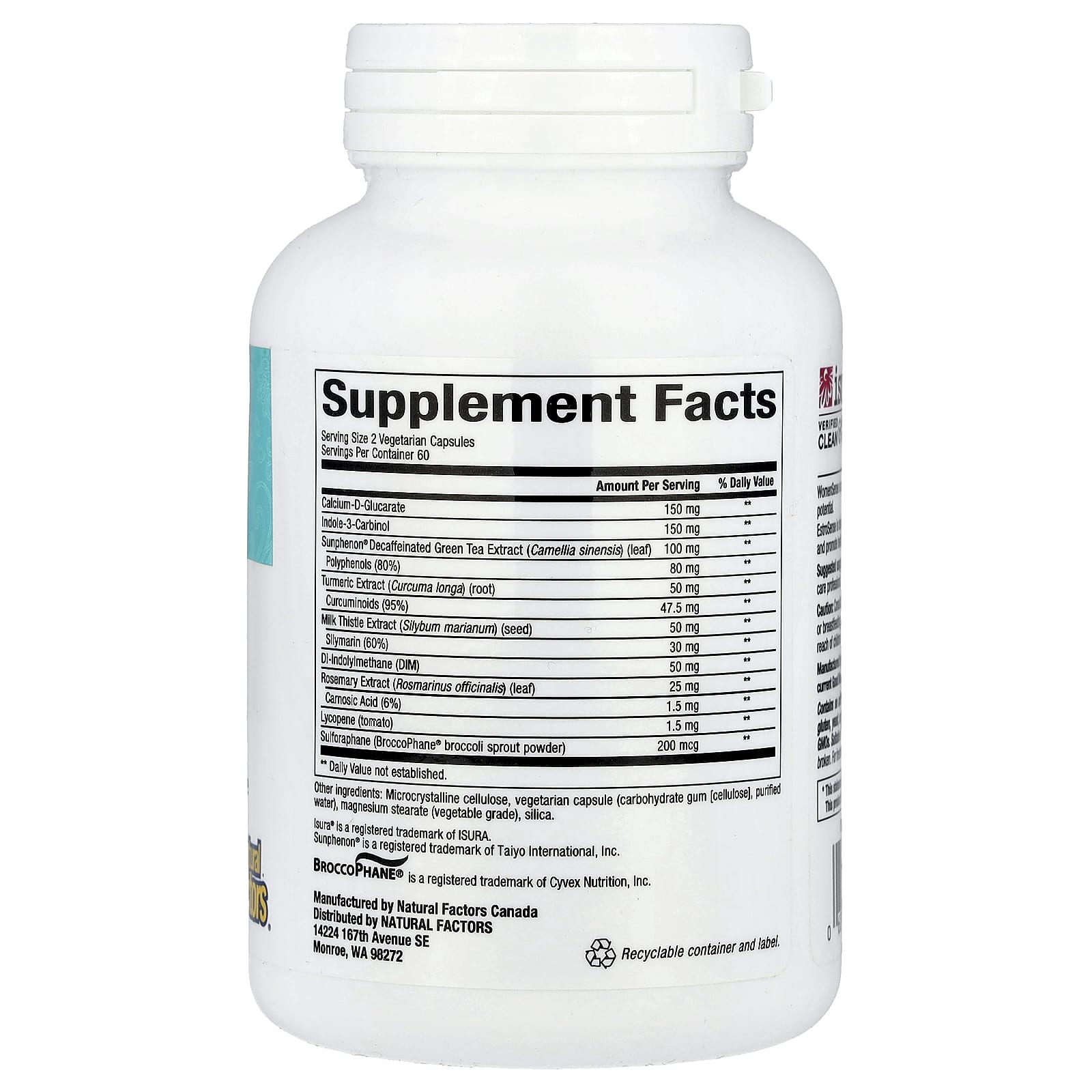 Natural Factors, WomenSense®, EstroSense®, 120 Cápsulas Vegetarianas - Imagem 2