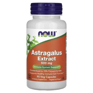 NOW Foods, Extrato de Astrágalo, 500 mg, 90 Cápsulas Vegetais