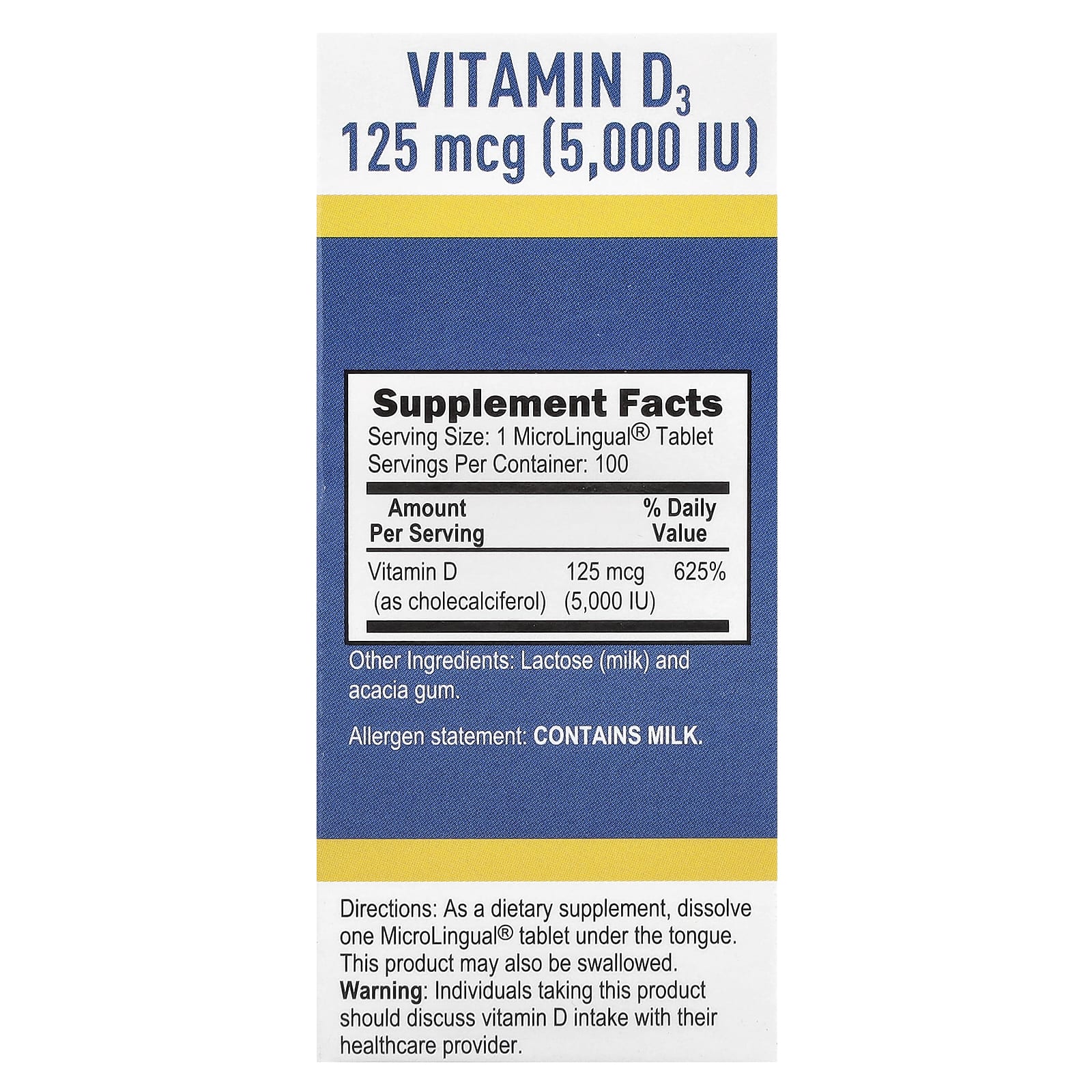 Superior Source, D3, 125 mcg (5.000 UI), 100 Comprimidos MicroLingual® de Dissolução Instantânea - Imagem 2