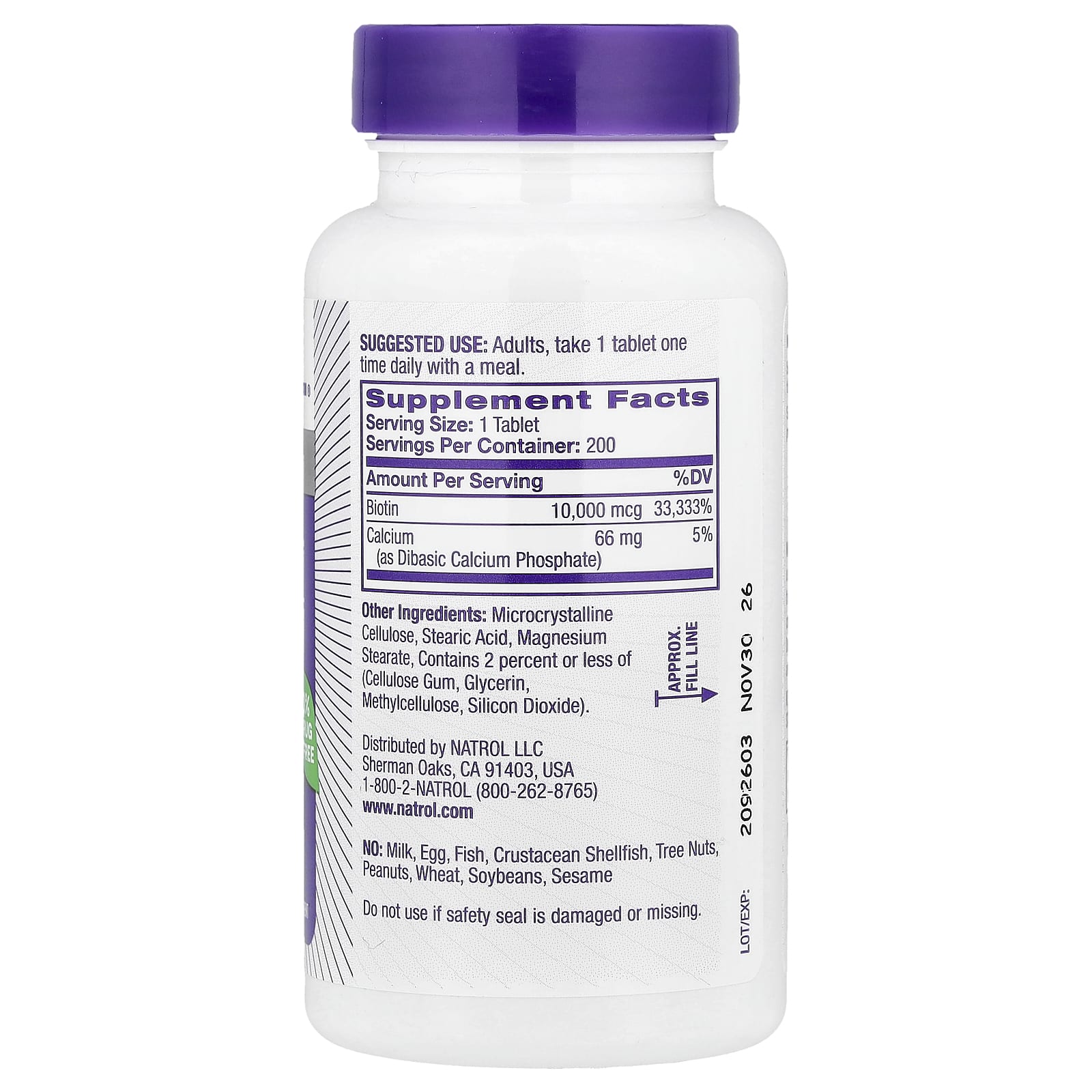 Natrol, Biotina, 200 Comprimidos - Imagem 2