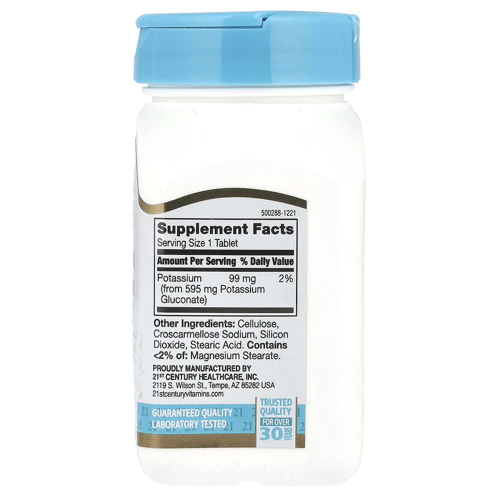 21st Century, Gluconato de Potássio, 595 mg, 110 Comprimidos - Imagem 2