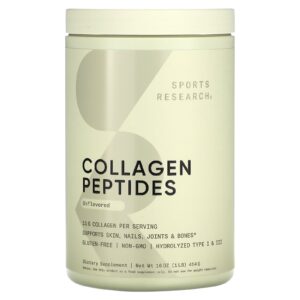 Sports Research, Peptídeos de Colágeno, Sem Sabor, 454 g (16 oz)