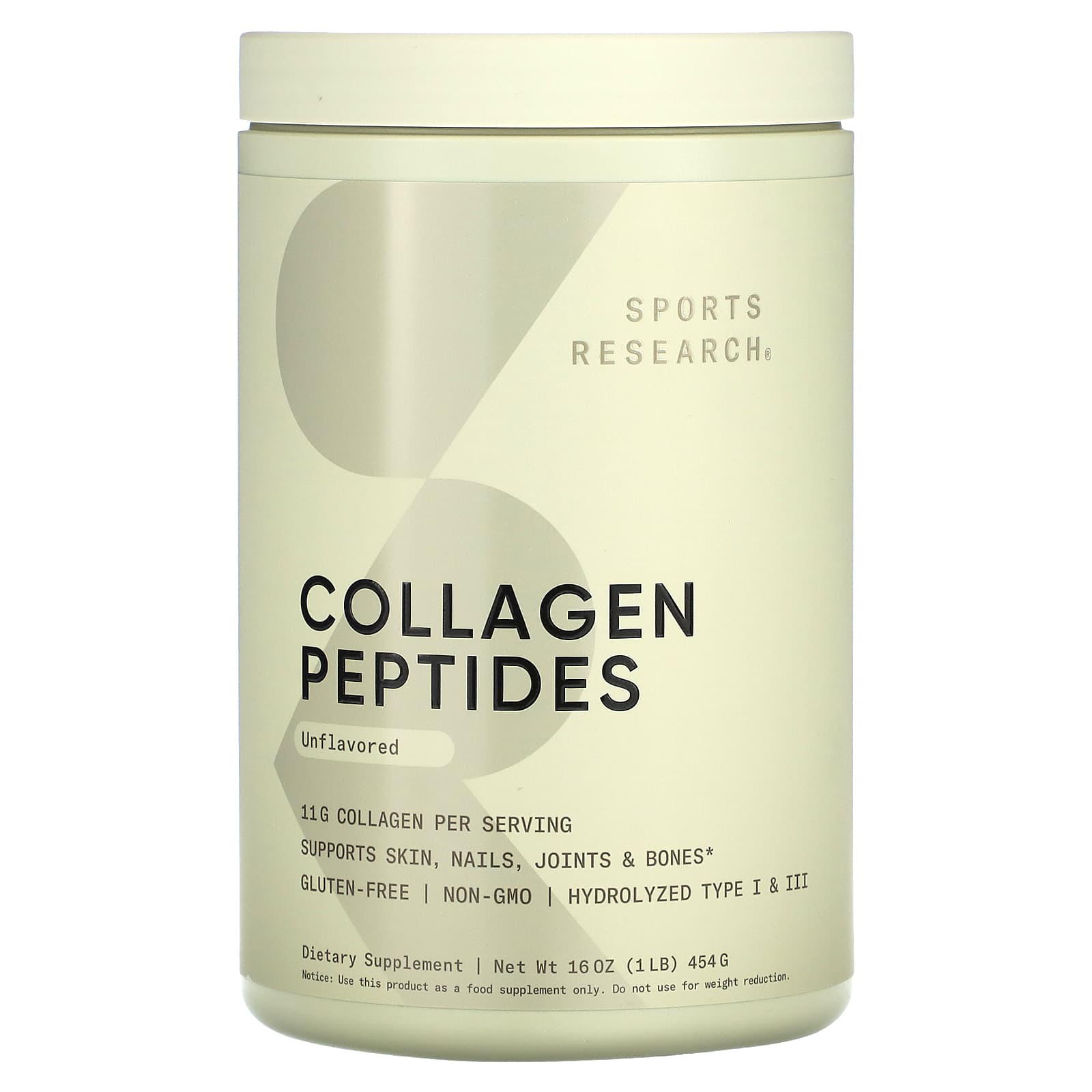 Sports Research, Peptídeos de Colágeno, Sem Sabor, 454 g (16 oz)