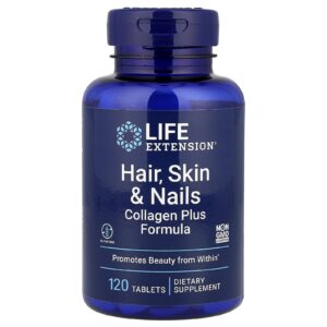 Life Extension, Cabelo, Pele e Unhas, Fórmula de Colágeno Plus, 120 Comprimidos