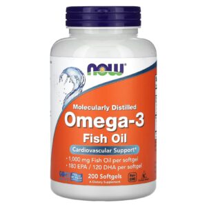 NOW Foods, Óleo de Peixe Ômega-3, 200 Cápsulas Softgel