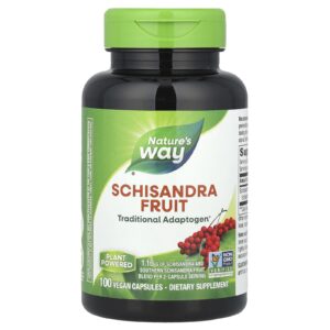 Nature's Way, Fruta de Schisandra, 100 Cápsulas Veganas (0,58 g por Cápsula)