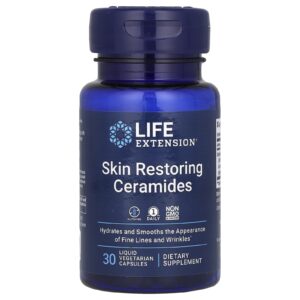 Life Extension, Ceramidas Restauradoras da Pele, 30 Cápsulas Vegetarianas Líquidas
