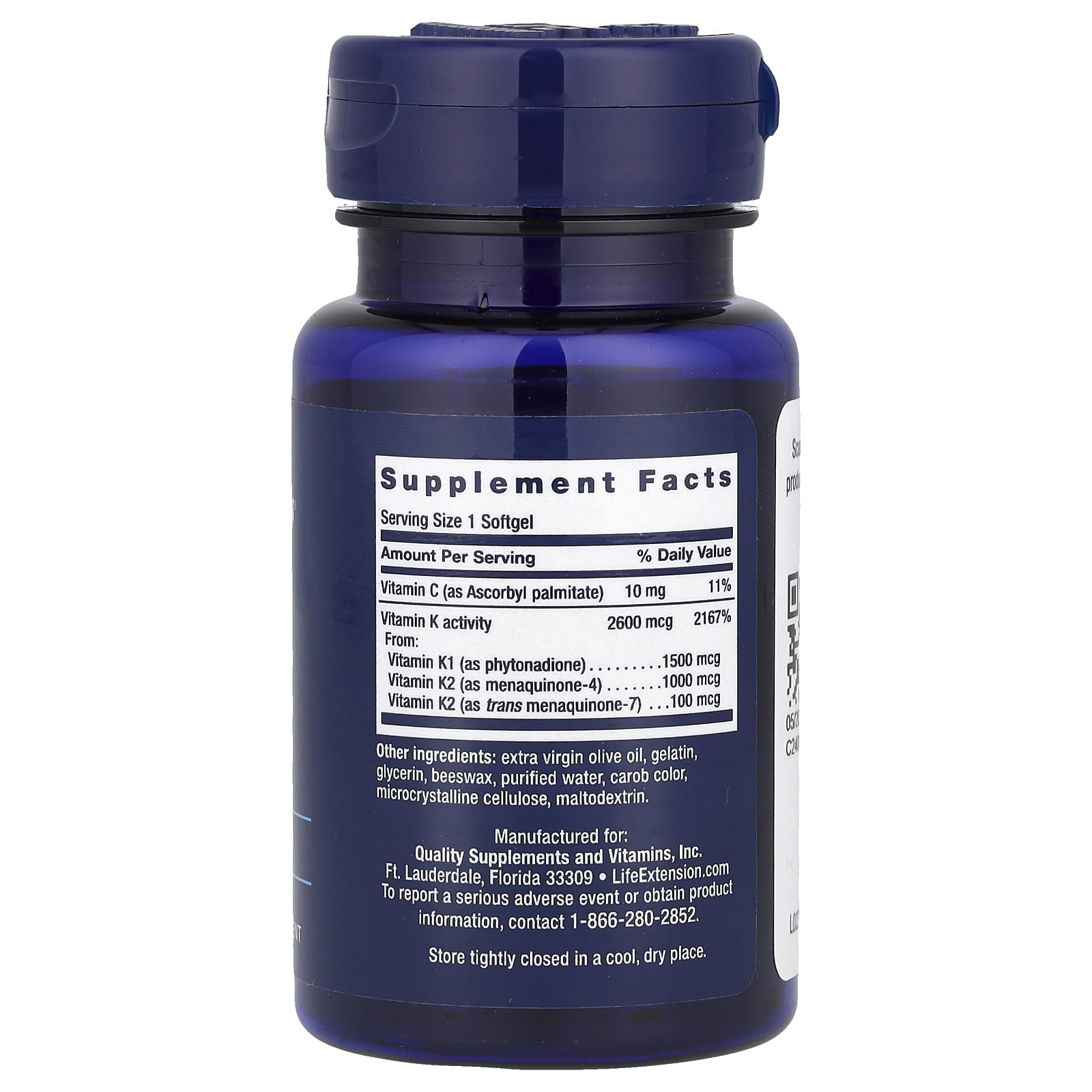 Life Extension, Super K, 90 Cápsulas Softgel - Imagem 2