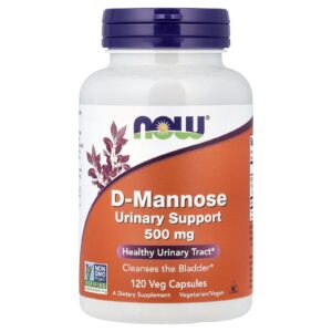 NOW Foods, D-Manose, 500 mg, 120 Cápsulas Vegetais
