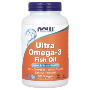 NOW Foods, Óleo de Peixe Ultra Ômega-3, 180 Cápsulas Softgel