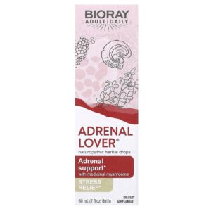 Bioray, Adrenal Lover, Suporte Adrenal com Cogumelos Medicinais, 60 ml (2 fl oz)