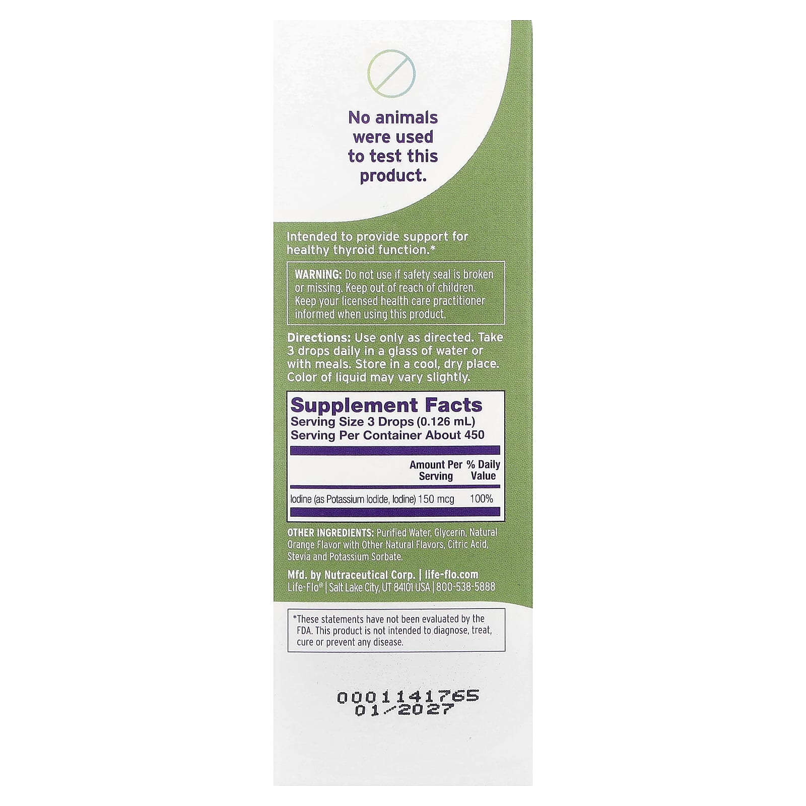 Life-flo, Iodo Líquido Plus, Sabor Laranja Natural, 59 ml (2 fl oz) - Imagem 2