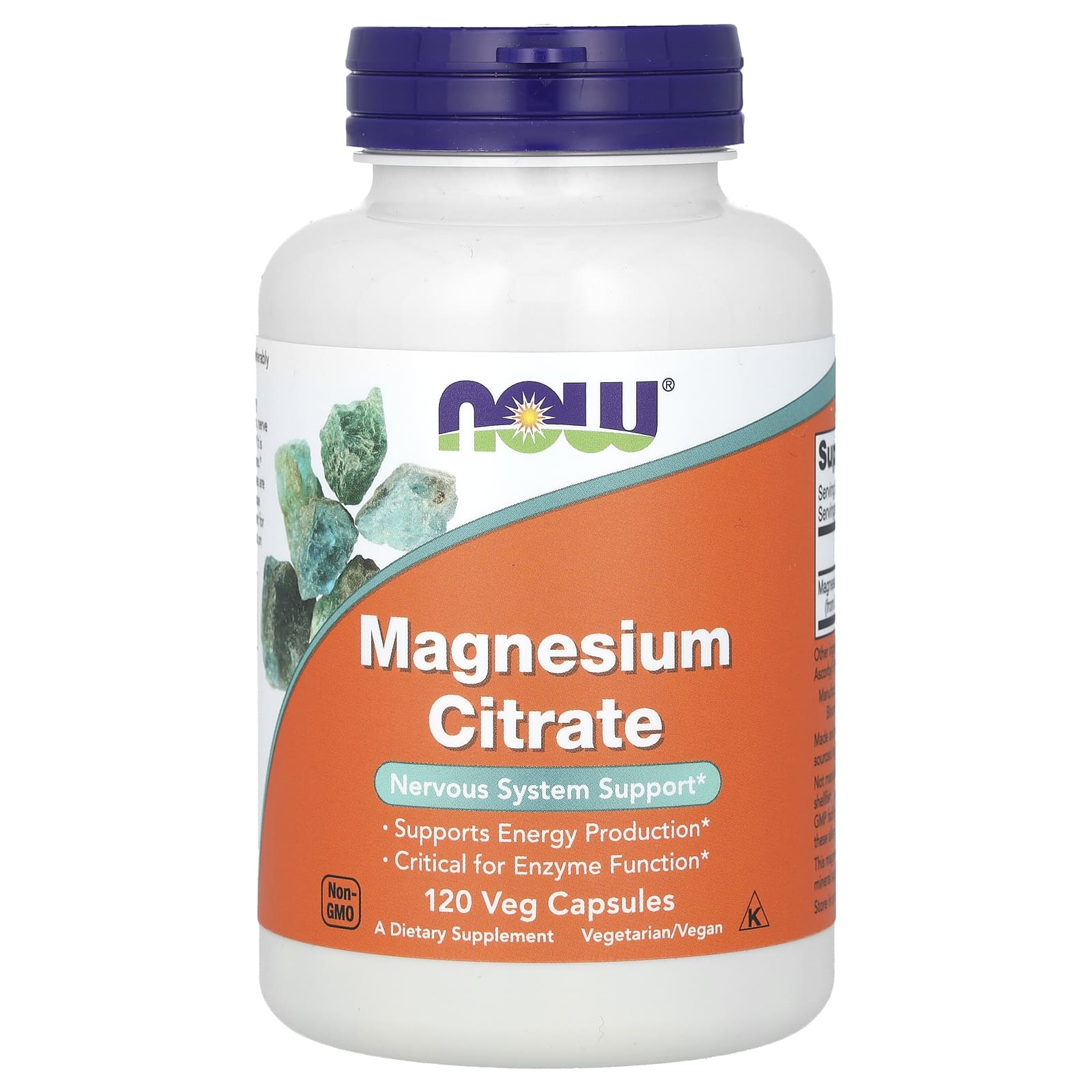 NOW Foods, Citrato de Magnésio, 120 Cápsulas Vegetais (133 mg por Cápsula)