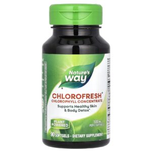 Nature's Way, Chlorofresh, Concentrado de Clorofila, 90 Cápsulas Softgel (50 mg por Cápsula Softgel)