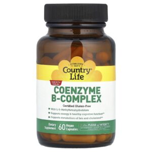 Country Life, Cápsulas de Coenzima do Complexo B, 60 Cápsulas Vegetarianas