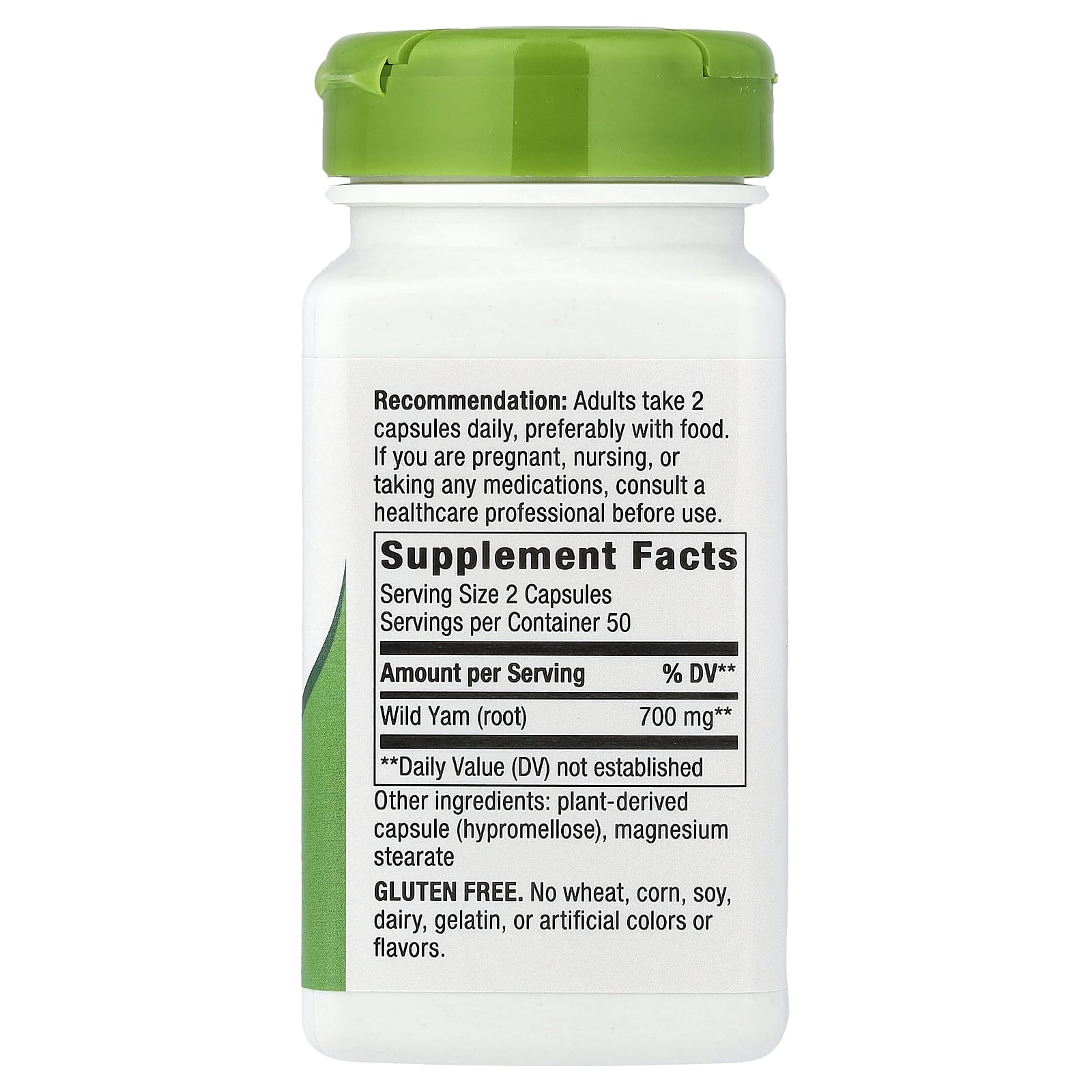 Nature's Way, Raiz de Inhame Selvagem, 100 Cápsulas Veganas (350 mg por Cápsula) - Imagem 2