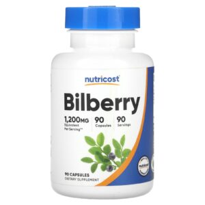Nutricost, Mirtilo, 1.200 mg, 90 Cápsulas