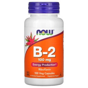 NOW Foods, B-2, 100 mg, 100 Cápsulas Vegetais