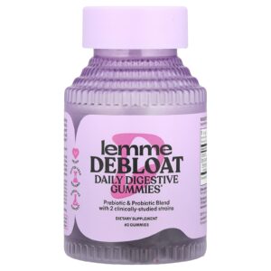 Lemme, Debloat, Gomas de Probióticos Digestivos Diários, 60 Gomas