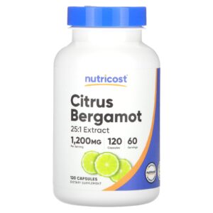 Nutricost, Bergamota Cítrica, 120 Cápsulas (600 mg por Cápsula)